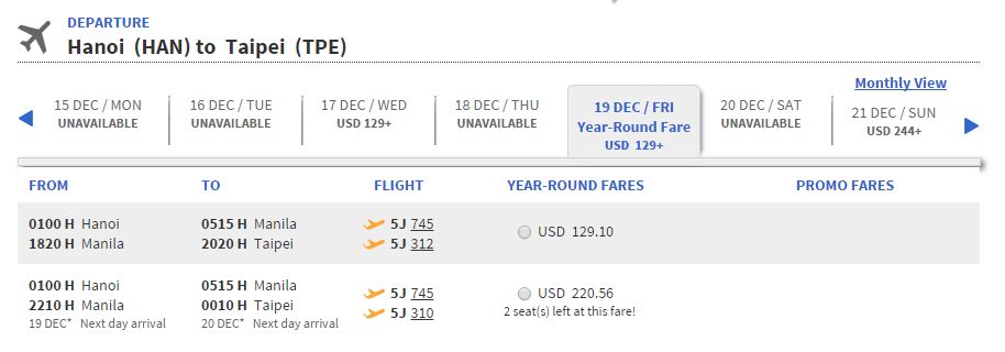 Vé máy bay đi Đài Loan bao nhiêu tiền
